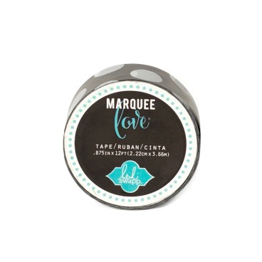 Masking tape / Washi tape fantaisie noir et blanc