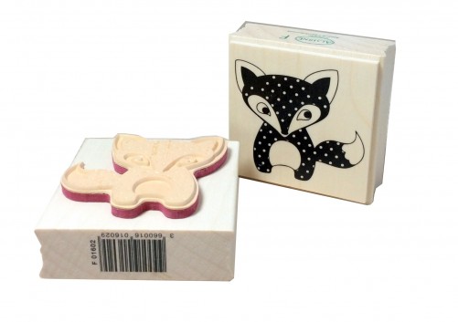 Tampon scrapbooking en bois - Petit renard