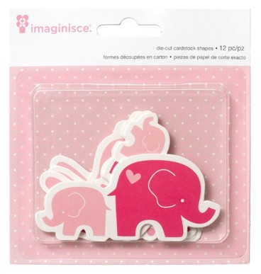Formes découpées en carton lapin et éléphants