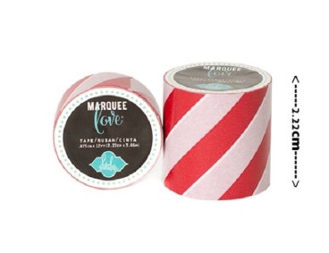 Masking tape / Washi tape fantaisie rouge et blanc 