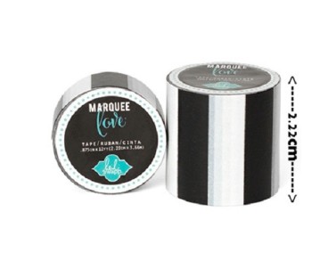 Masking tape / Washi tape fantaisie noir et blanc 