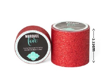 Masking tape / Washi tape fantaisie rouge  brillant