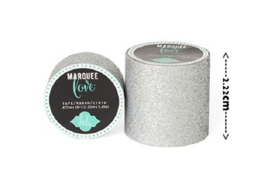 Masking tape / Washi tape fantaisie argent brillant