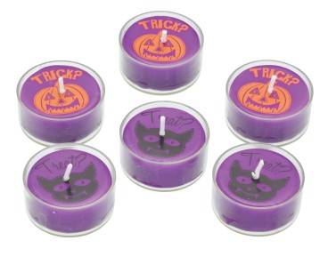 Bougies d'ambiance Halloween - lot de 6 bougies