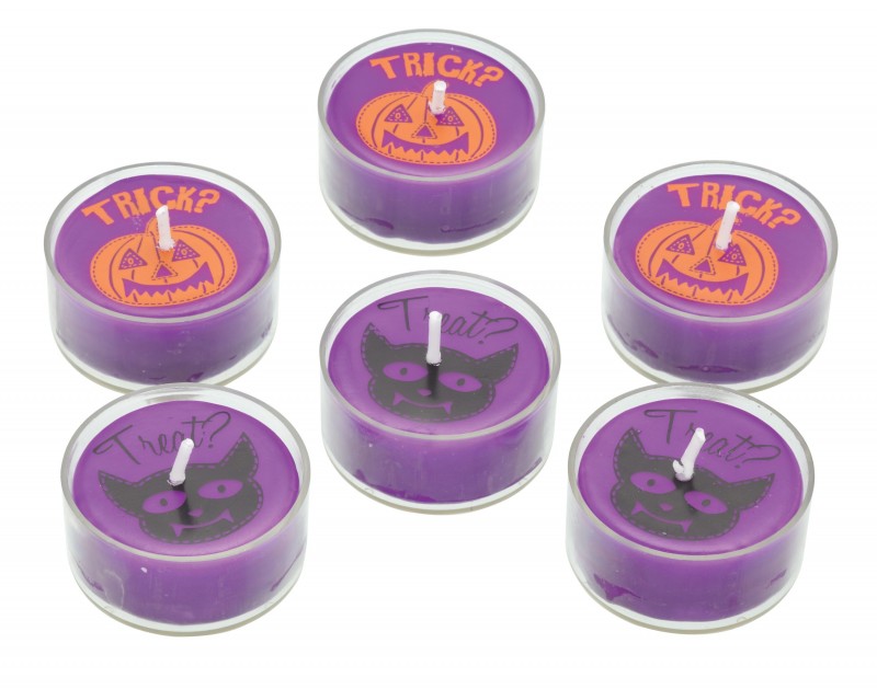 Bougies d'ambiance Halloween - lot de 6 bougies