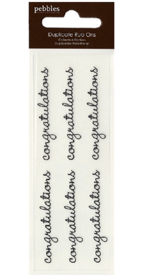 Transfert Rub ons - Congratulations - transfert calque