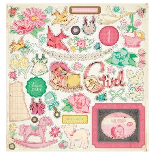 Embellissements thème  vintage  Bébé fille