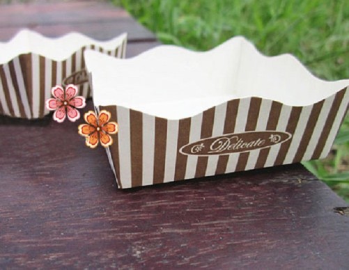 Lot de 60 caissettes cartonnées - format carré