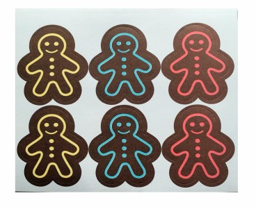 Lot de 60 étiquettes petits bonhommes 