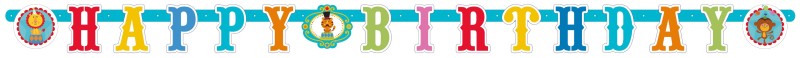 Guirlande "Happy Birthday" Circus party 1.80 m Guirlande "Happy Birthday" Circus party 1.80 m