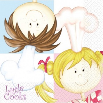 16 serviettes en papier Little Cooks 