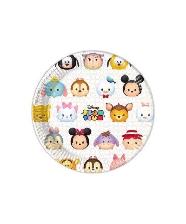 Lot de 8 assiettes de fête Tsum Tsum