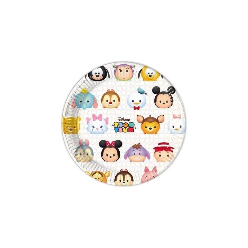 Lot de 8 assiettes de fête Tsum Tsum 