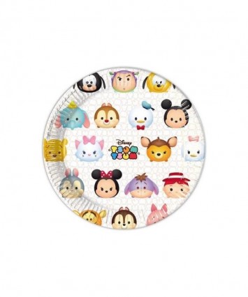 Lot de 8 assiettes de fête Tsum Tsum 