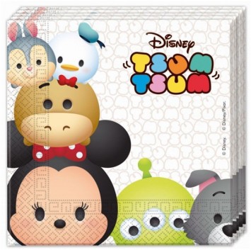 Set de 20 serviettes Tsum Tsum 
