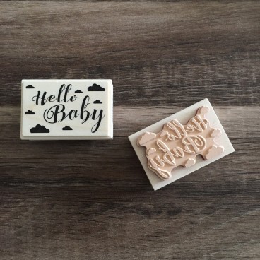 Tampon en Bois Hello Baby