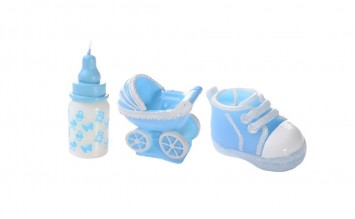 Kit bougie baptême ou naissance - lot de 3 bougies