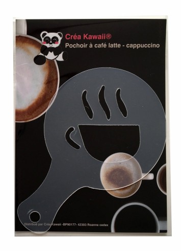 Pochoir déco à cappuccino et café tasse