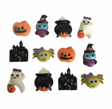 Embellissements 3D thème Halloween - set de 12 pièces 