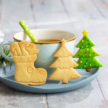 Emporte pièce botte et sapin de Noël 