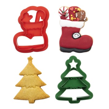 Emporte pièce botte et sapin de Noël 