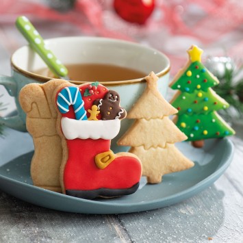 Emporte pièce botte et sapin de Noël 