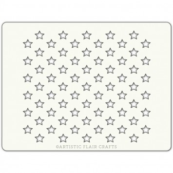 Pochoir pour pâtisseries et chocolats -  motif étoiles 