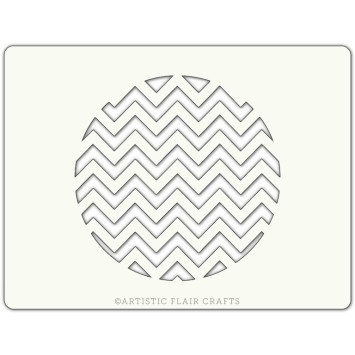 Pochoir pour pâtisseries et chocolats -  motif chevron