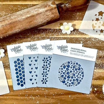 Pochoir pour pâtisseries et chocolats -  motif lapins 