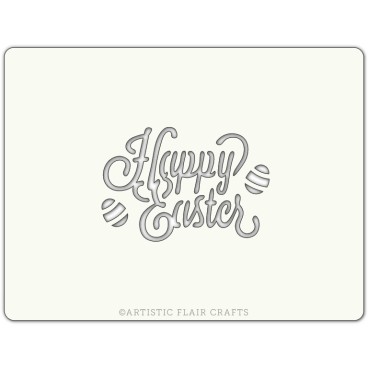 Pochoir pour pâtisseries et chocolats - motif Happy easter 