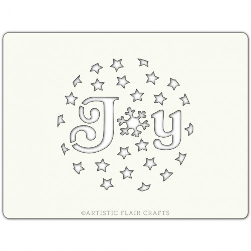 Pochoir pour pâtisseries et chocolats - motif JOY