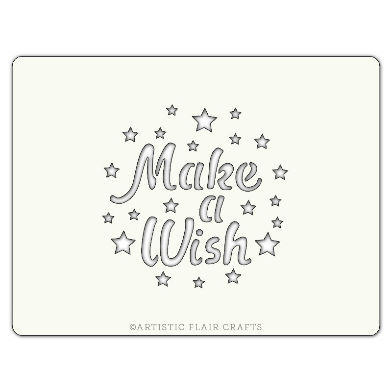 Pochoir pour pâtisseries et chocolats - motif Make a wish 