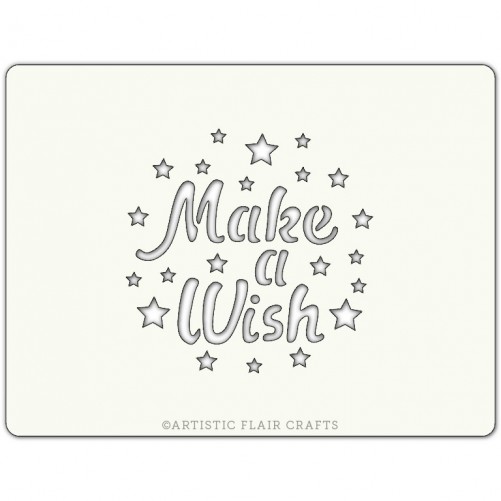 Pochoir pour pâtisseries et chocolats - motif Make a wish