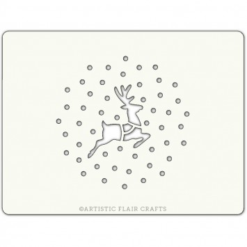 Pochoir pour pâtisseries et chocolats - motif renne