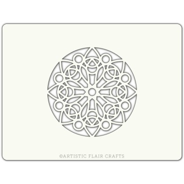 Pochoir pour pâtisseries et chocolats - motif mandala