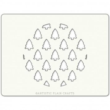 Pochoir pour pâtisseries et chocolats - motif sapins 