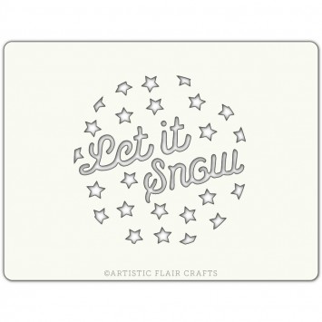 Pochoir pour pâtisseries et chocolats - motif Let it snow