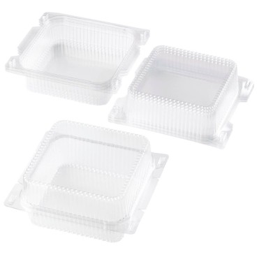 Boîte à gâteaux transparente - lot de 4 