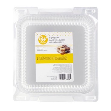 Boîte à gâteaux transparente - lot de 4