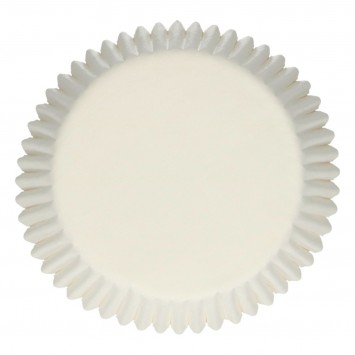Lot de 48 caissettes en papier 5 cm coloris blanc 