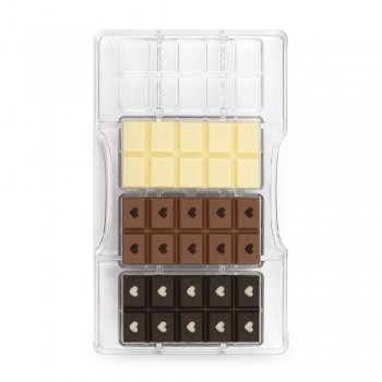 Moule tablette de chocolat coeur 40 gr