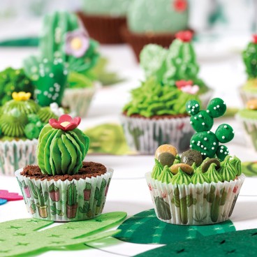 Caissettes à cupcakes cactus - 36 pièces