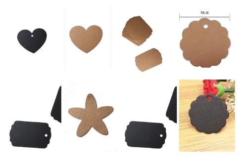 Etiquettes papier divers formes - 170 pièces