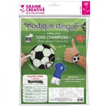 Kit plastique dingue Football - 3 portes clefs à créer