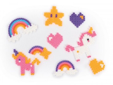 Kit perles à repasser licorne arc en ciel - 1000 perles