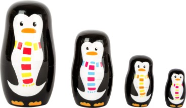 Poupées russes famille de pingouins