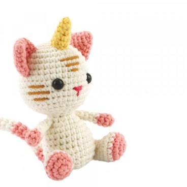 Kit crochet amigurumi chat licorne