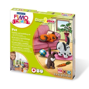 Kit pâte polymère Fimo Kids animaux familiers