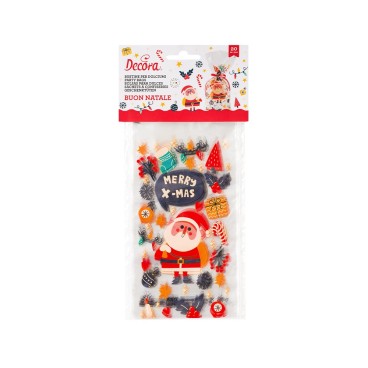 Sachet fantaisie Joyeux Noël - 20 pièces