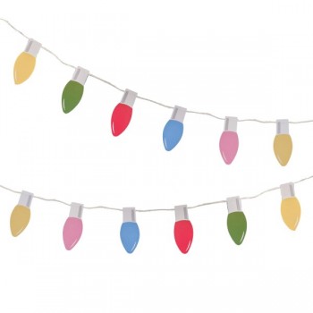 Guirlande d'ampoules multicolores en papier - 5 mètres